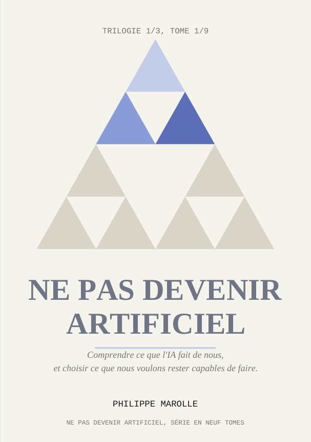 Couverture du tome 1, Ne pas devenir artificiel