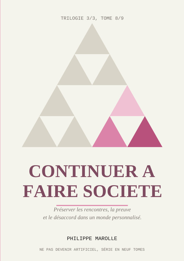 Couverture : Continuer à faire société